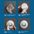 thumbnail image 4 of Hooks 4pc Stainless Steel 304 Circular Hooks for Kitchen Bathroom Shower Room Strong Hold Easy Install Reusable Mounts, 4 of 7
