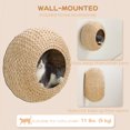 thumbnail image 4 of PawHut Étagère Murale pour Chat, Condo Mural pour Chat avec Coussin, Beige, 4 of 10