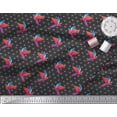 thumbnail image 3 of Soimoi Black Rayon Fabric Watercolor Macaw Parrot & Triangle Geometric Decor Fabric Printed Yard 56 Inch Wide, 3 of 5