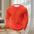 thumbnail image 4 of Mlkoz Long Sleeve Shirts for Men Solid Color Shirts Crew Neck Thermal Textured Plus Size Tops Lightweight Pullover Knit Tops, 4 of 6