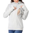 thumbnail image 4 of LSLJS Chandail d'Allaitement pour Femmes, Hauts de Maternité pour l'Allaitement, Chemise Décontractée à Col Montant, Fermeture Éclair Inclinée et Blouse à Manches Longues, 4 of 8