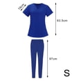 thumbnail image 4 of TISHITA Nursing Scrub Set Comfortable Breathable with Pockets Fashion Tops Pants Bright Blue S, 4 of 8