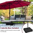thumbnail image 1 of Patiojoy 15 Ft Outdoor Double-Sided Patio Umbrella Parasol with Base, 1 of 9