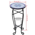 thumbnail image 3 of Mosaic Side Table Plant Table Blue White, 3 of 3