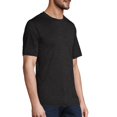 thumbnail image 3 of Hanes Cool DRI TAGLESS Men`s T-Shirt, S, Black Heather, 3 of 4