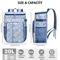 thumbnail image 5 of Floral and Leopard Artistic Design Backpack Cooler - 20L High Capacity, Multiple Pockets for Convenience, 5 of 5