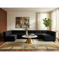thumbnail image 2 of Meridian Furniture Quincy Black Velvet Modular Sectional, 2 of 27