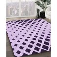 thumbnail image 3 of Ahgly Company Tapis d'Intérieur Rectangulaire Transitionnel Lavable à la Machine, Violet Raisin Vif, 7 Pieds x 10 Pieds, 3 of 7