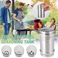 thumbnail image 1 of Wzzjkit Seasoning Containers Kitchenware Stainless Steel Seasoning Jars Sprinkler Barbecue Pepper Bottle Shaker with Lid Shaker Cooking Rotatable Cover Spice Containers, 1 of 9