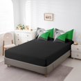 thumbnail image 4 of YST Patchwork Geometry 7 Piece Comforter Set Queen For Kids Teen Adults,Green Black Gray Bed In A Bag Geometric Triangle Bedding Comforter Sets Modern Abstract Bed Set Farmhouse Home Decor, 4 of 5