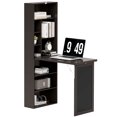 thumbnail image 1 of HOMCOM Bureau Convertible avec Tableau Noir et Étagère Table Multifonction, Noir, 1 of 10