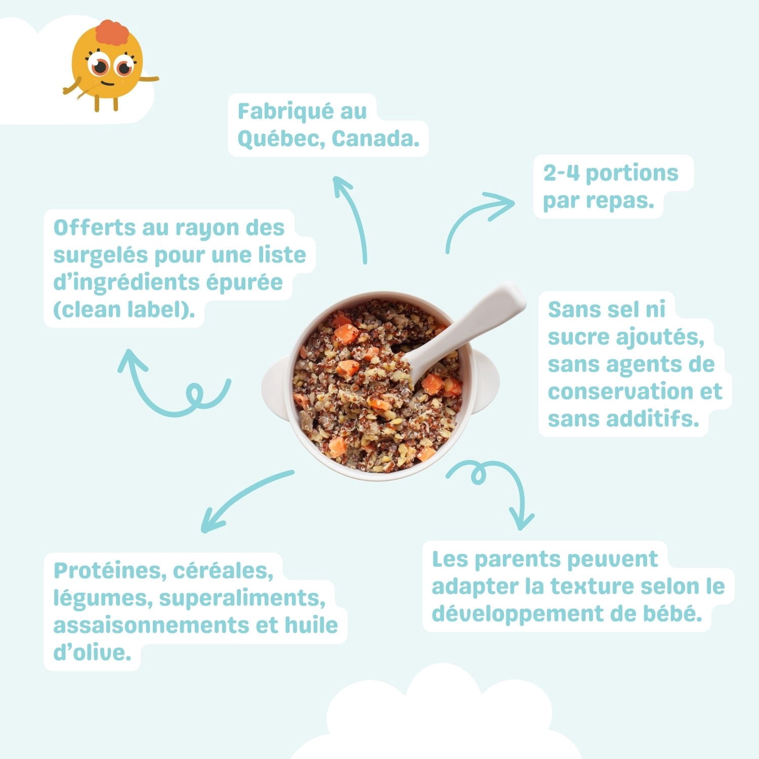 Belov Repas Texturé pour Bébé, Lentilles, Aliment Surgelé pour Bébés dès 9 mois, 100 g