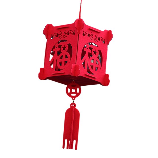 simhoa Chinese Lantern Blessing New Year Lantern for Celebration Home Hanging Decor A
