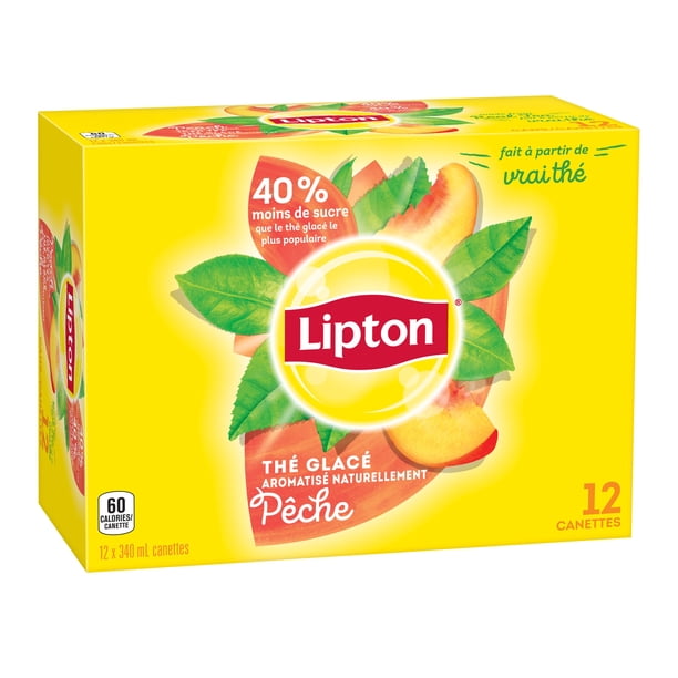 Lipton Peach Iced Tea 12 x 340mL, Cans - Walmart.ca