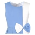 thumbnail image 4 of Robe Fille à Blocs de Couleur Contrastés avec Nœud Papillon pour Fête 10 Ans, 4 of 6