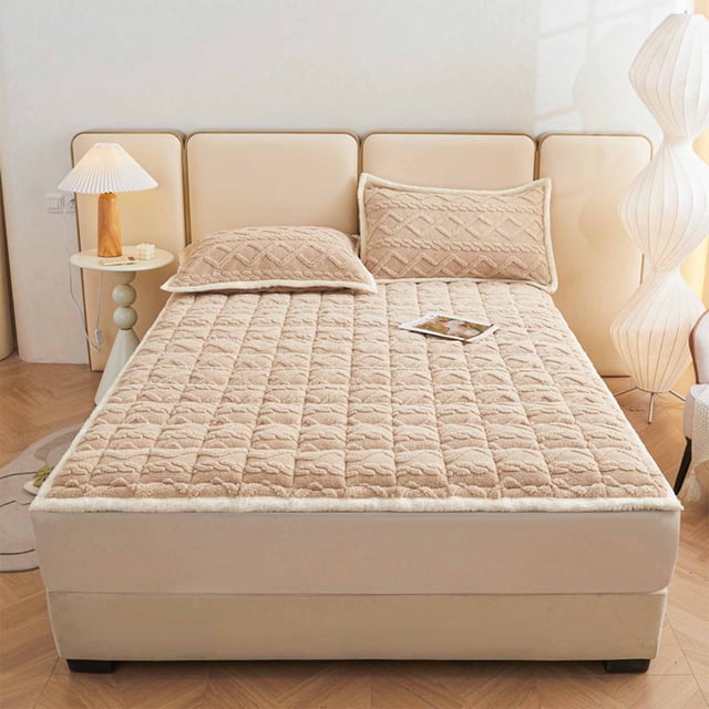 Zenithome Mattress Pad Thick Quilted Foldable Warm Pad For Bed Use