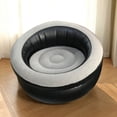 thumbnail image 4 of Portable Inflatable Flocking Sofa | Foldable Outdoor Camping Recliner | Ergonomic Lazy Chair | 75x75x45cm | 150kg Capacity | PVC | Gray, Coffee, Red | Indoor Outdoor Use, 4 of 6
