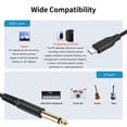 thumbnail image 4 of USB C to 1/4 Inch Sound Cable, Hi Fi Sound Quality Plug and Play Gold Plated Mono Interconnect Aux Adapter for Guitar Recording USB C to 6.35mm 1/4 Inch TS Sound Cable, 4 of 7