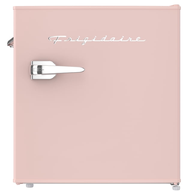 Frigidaire 1.6 Cu. ft. Retro Mini Fridge with Side Bottle Opener, Compact Refrigerator with Freezer Compartment, Coral