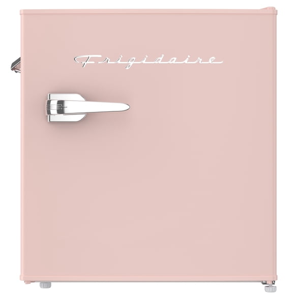 Frigidaire 1.6 Cu. ft. Retro Mini Fridge with Side Bottle Opener, Compact Refrigerator with Freezer Compartment, Coral