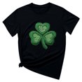 thumbnail image 2 of Chandails de la Saint-Patrick pour Femmes, Col Rond Décontracté, Manches Courtes, T-shirt Imprimé Arbre de Noël, Haut, Chandail de la Saint-Patrick, 2 of 4