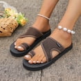 thumbnail image 3 of IUJSOY Womens Flip Flops Clip Toe Ring Flat Sandals Comfortble Yoga Mat Mesh Beach Slippers Slides, 3 of 9