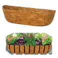 thumbnail image 2 of Jierger Hanging Basket Coconuts Fiber Planter- 30 Inch Window Box Liners Coconut Coir Basket Liners, Planter Box Coconut Liner for Window Flower Box Pots, Fence Trough Planter, Wall Planter Basket, 2 of 9