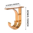 thumbnail image 2 of Hooks Storage Solution for Ceiling Curtain Rod 6Pcs Installation Hook Hanger Bracket Rose Gold for Durable Support and Organization, 2 of 3