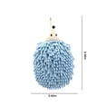 thumbnail image 3 of hengsof 2pcs Hedgehog Chenille Hand Towel Cute Hanging Hand Wipe Ball Hand Towel Thickened Absorbent Hangable Multifunctional Hand Towel, 3 of 8