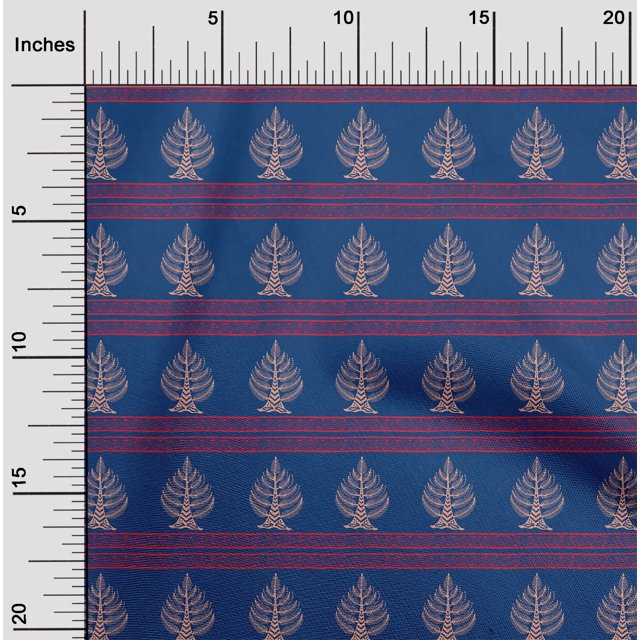 oneOone Tissu Polyester Lycra Chevron & Arbre Bloc Décor Tissu Imprimé BTY 56 Pouces de Large
