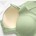 thumbnail image 4 of Sentmoon Wireless Bras for Women Plus Size Full Coverages Bras for Women Wide Strap Front Closure Breathable Side Support Solid Color Yoga Bra Comfy for Travel Green S, 4 of 8