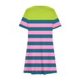 thumbnail image 4 of Ovzne Robes d'Été pour Femmes Robe de Plage Femmes Décontractée Imprimée à Manches Courtes Col Rond Robe pour Dames Robe de Vacances à Manches Courtes Imprimée Liquidation, 4 of 6