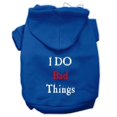 thumbnail image 1 of I Do Bad Things Screen Print Pet Hoodies Blue Xxxl(20), 1 of 1