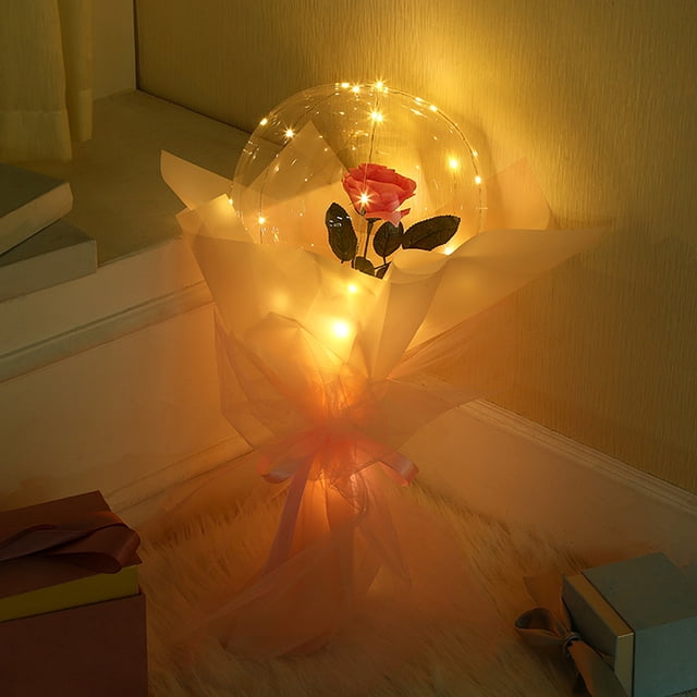 Bouquet de Roses LED Lumineux Décoration de Noël Cadeau Décoration Fête Mariage