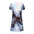 thumbnail image 5 of Robe Maxi d'Été pour Femme, Robe d'Été Bohème à Imprimé, Manches Courtes, Robe de Plage, Robe Longueur Genou, Robe à Manches Courtes en Liquidation, 5 of 5