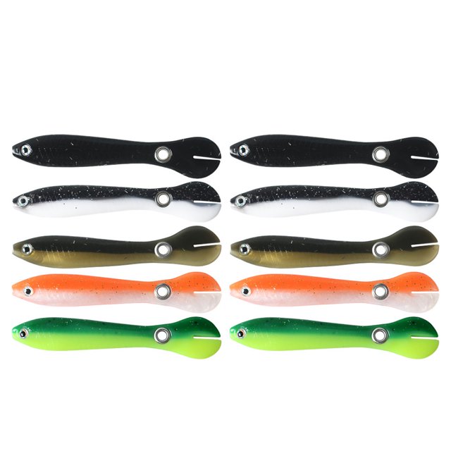 maskred Bionic Bait Artificial Lures Fishing Tackle Faux River Multipurpose Colorful Attractive Compact Size Fake Lure 5 Colors/10 Pieces 10cm