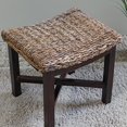 thumbnail image 2 of International Caravan Furniture Piece Arizona Abaca Rectangular Cushioned Top Stool, 2 of 2