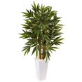 thumbnail image 1 of Nearly Natural 5815 4 Pi Bambou Arbre dans la Tour Blanche Planteur, 1 of 1