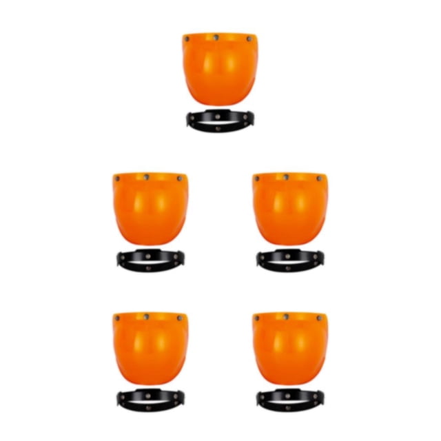 Decodeary Visors Materials For Clear Easy To Carry Vintage Amber black frame 5Set