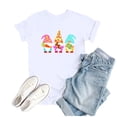thumbnail image 2 of Économies d'Été FY24 Hauts de Pâques pour Femmes, PEZHADA Femmes Décontracté Grande Taille Imprimé Col Rond Manches Courtes T-Shirts de Pâques Chemisiers Hauts T-Shirt Graphique Hauts Blanc P, 2 of 5