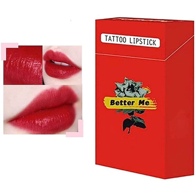 20 Pcs Rouge à Lèvres Cigarette en Coton-Tige, Rouge à Lèvres Jetable Portable Imperméable Longue Tenue, Rouge Baume à Lèvres Hydratant Bâton à Lèvres Rouge à Lèvres Antiadhésif Livré avec Petit Miroir Aléatoire