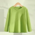 thumbnail image 4 of Kids' Solid Color Long Sleeve Round Neck Top - Comfortable Polyester Spandex Blend for Daily Wear, Travel, and Parties, 4 of 7