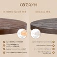 thumbnail image 3 of COZAYH Table d'Appoint Style Ferme, Table d'Appoint Ronde Rustique avec Pattes à Motifs en X, Brun, 3 of 12