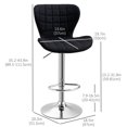 thumbnail image 3 of HOMCOM Swivel Adjustable Counter Height Bar Stools Set of 2 with Footrest, 3 of 10