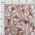 thumbnail image 2 of oneOone Cotton Silk Maroon Fabric Tropical Leaf With Abstract Texture Sewing Craft Projects Fabric Prints By Yard 42 Inch Wide, 2 of 4