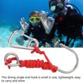 thumbnail image 3 of Diving  Hook, Diving Stainless Steel Single Hook With Lanyard Quick Release Buckle, 3 of 8