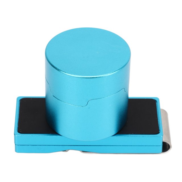 Billiard Chalk Holder Aluminum Alloy with Fixed Clip, Portable and Compact Snooker Cue Box, High End Billiard Accessories for Convenient Chalk Storage