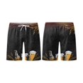 thumbnail image 3 of Pantalons Courts Amples pour Hommes avec Cordon de Serrage Décontractés pour Fête Sports de Rue Plage Piscine Été, 3 of 4