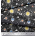 thumbnail image 2 of Soimoi Rayon Fabric Planet & Sun Galaxy Printed Fabric 1 Yard 42 Inch Wide, 2 of 3
