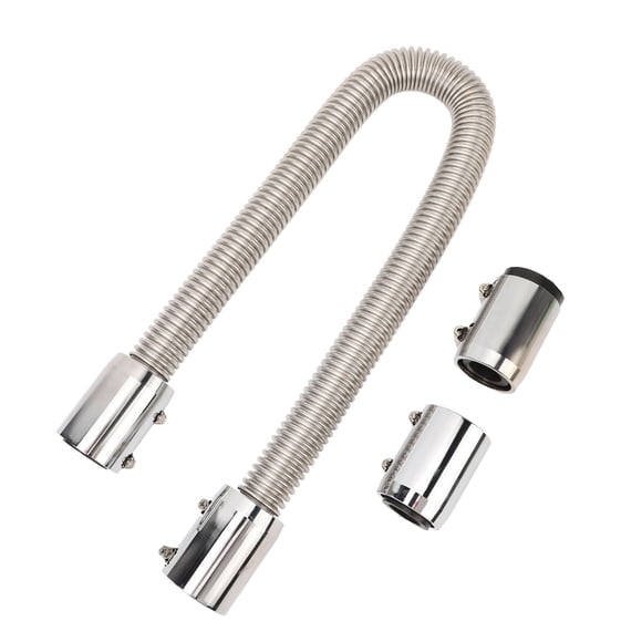 Flexible Radiator Hose, Stainless Steel Rubber Universal Radiator Hose Coolant Radiator Hose Kit with 4 Adapters for 1 1/4in 1 1/2in 1 3/4in 1 5/8in Radiator Necks